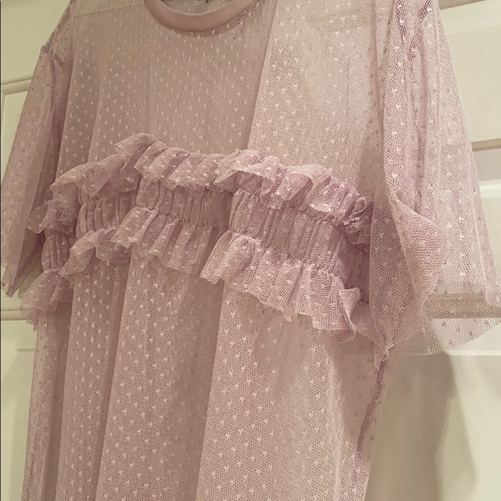 Sheer Ruffle Top - Picture 2 of 4